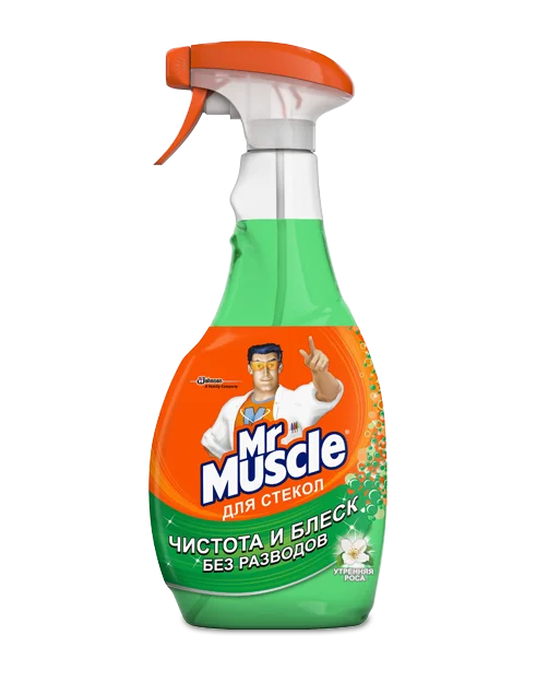 MR MUSCLE Средство для стекол 500 мл. Утренняя роса 4823002000153