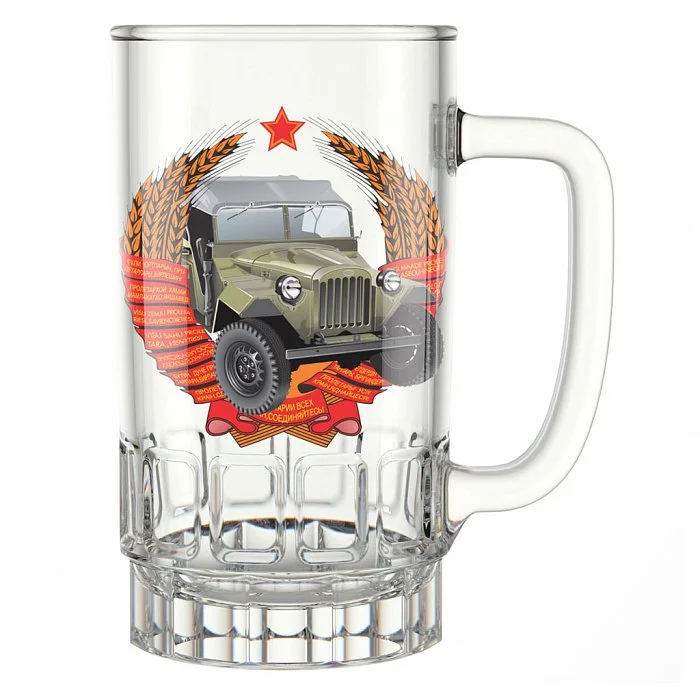 ДЕКОСТЕК Кружка для пива 475мл Машины ретро1040/1-Д