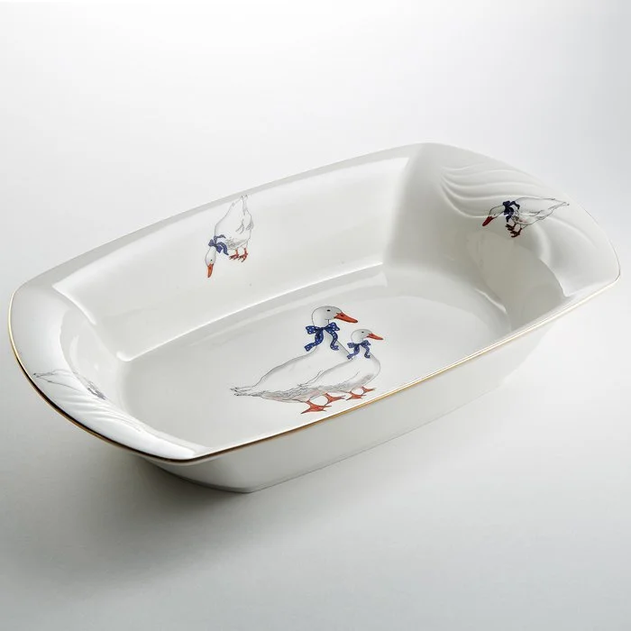 BEATRIX Блюдо - шубница 29х18х5см Гуси МН092Z