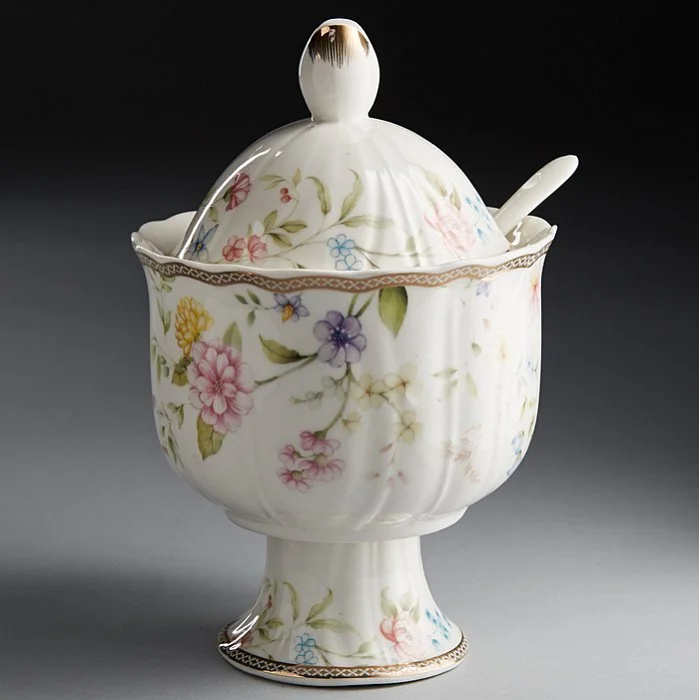 BEATRIX Сахарница с ложкой 11х17см Венеция МХ009E