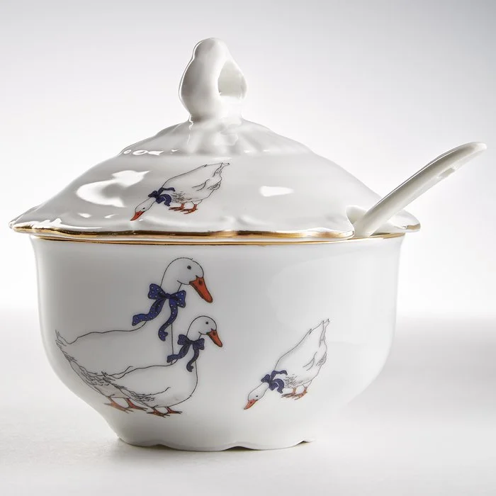 BEATRIX Сахарница 250 мл с ложкой Гуси МН093E