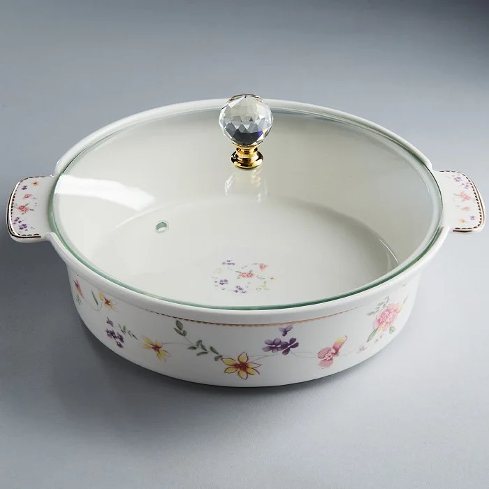 BEATRIX Блюдо 23 см со стеклянной крышкой Флориана МР003K1