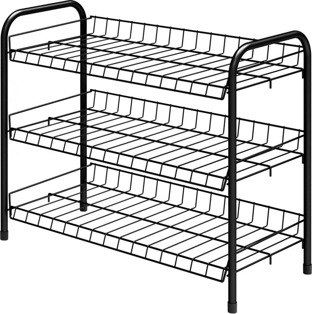 НИКА Этажерка для обуви ЭТ5/Ч черный