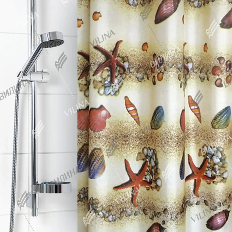 VILINA Занавес для ванной комнаты 180 x 180 см Пляж 6666 (1555-1)