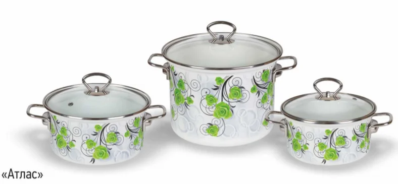 КМК Набор кастрюль (6пр.) Атлас-5-1 Элит белый