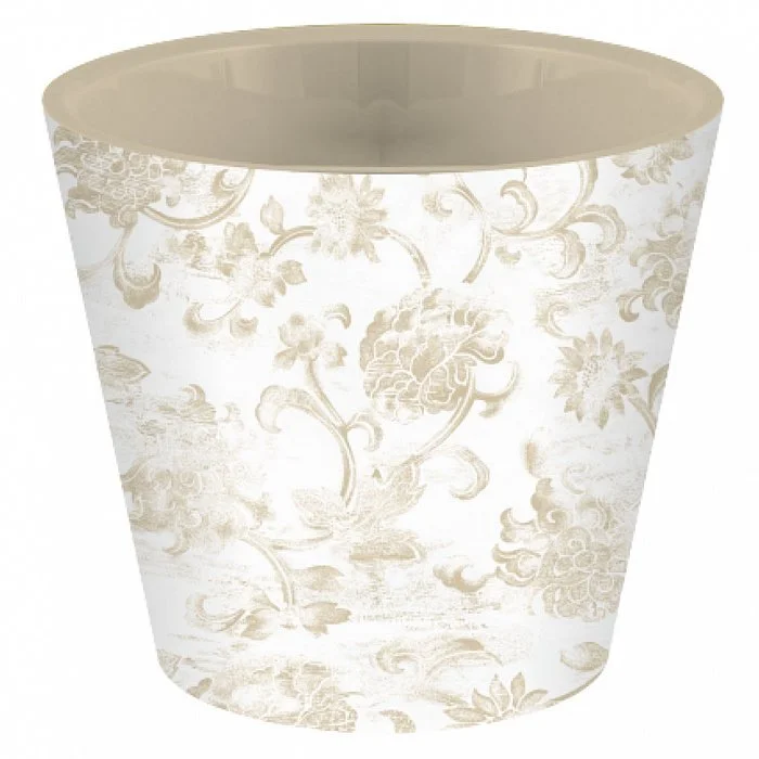 PLASTIC REPUBLIC Горшок для цветов 160 мм, 1,6 л London Deco ING6204УЗ Изящный узор