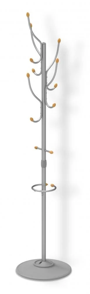 НИКА Вешалка напольная с деревянными наконечниками ВКО1/С серебро
