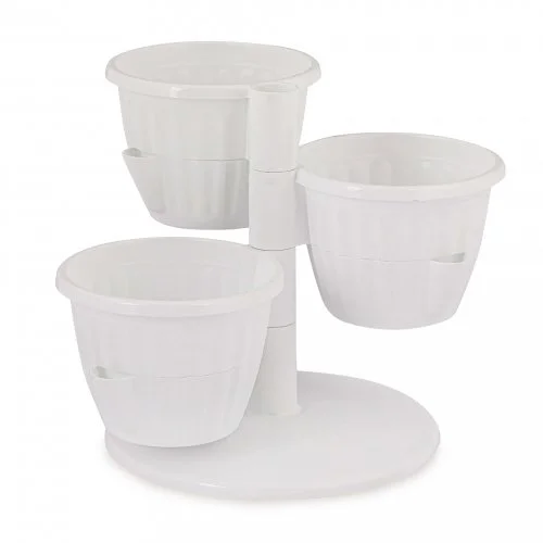 АЛЬТЕРНАТИВА Горшок цветочный 0,7л Каскад М 8067 белый