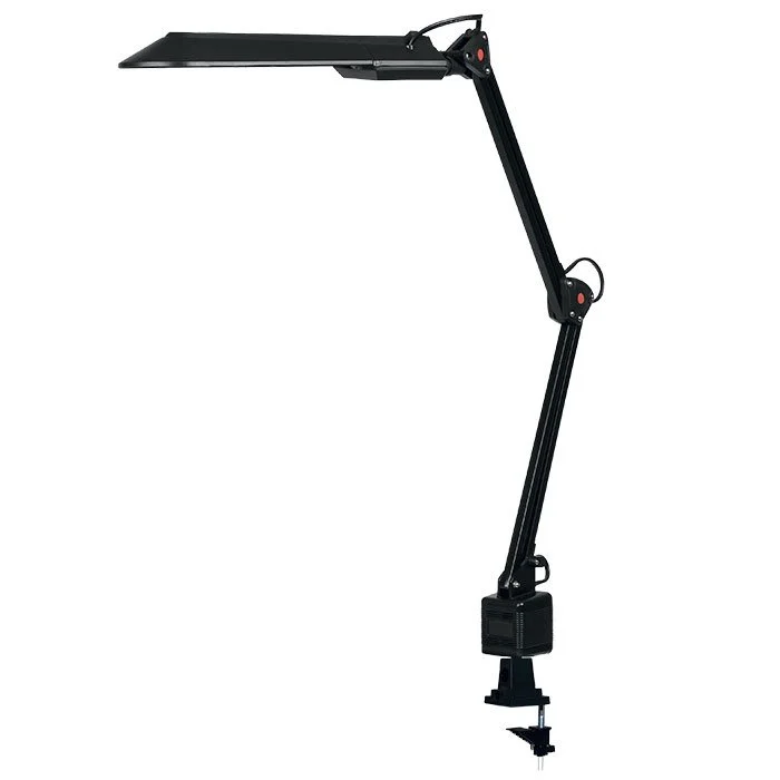 PERFECTOLIGHT Светильник настольный с пластмассовым зажимом 26-0002/B черный