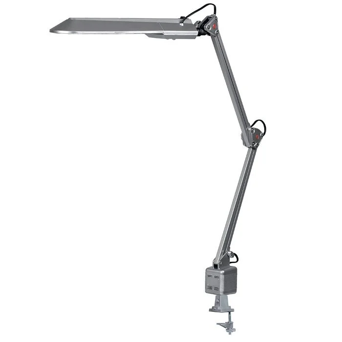 PERFECTOLIGHT Светильник настольный с пластмассовым зажимом 26-0002/S серебристый