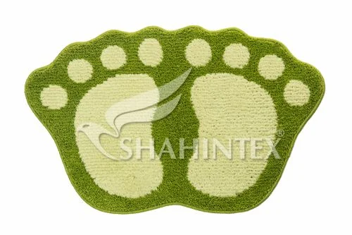 SHAHINTEX Коврик Лапки microfiber совмещенные 50*80 9918 САЛАТНЫЙ 58
