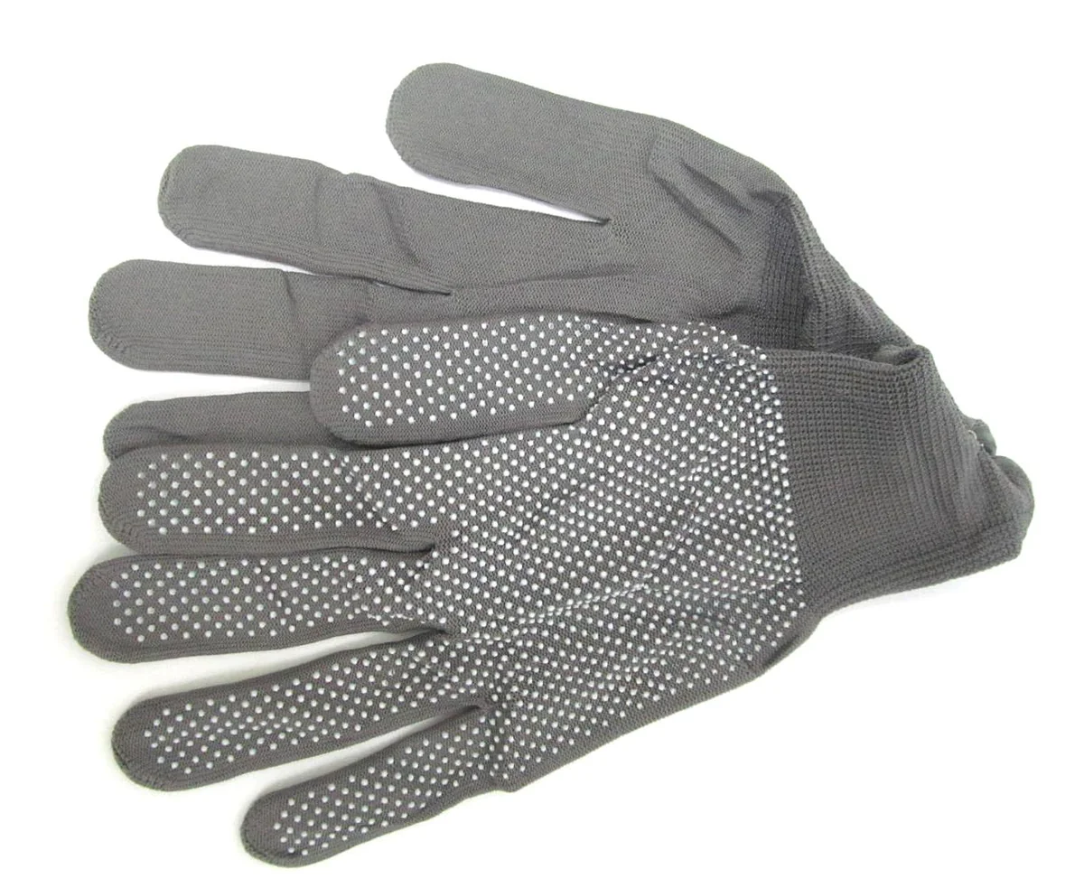 Перчатки стрейчевые точка серая 44737