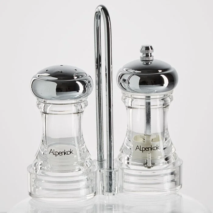 ALPENKOK Набор: мельница для специй + солонка на подставке AK-7022S/2K