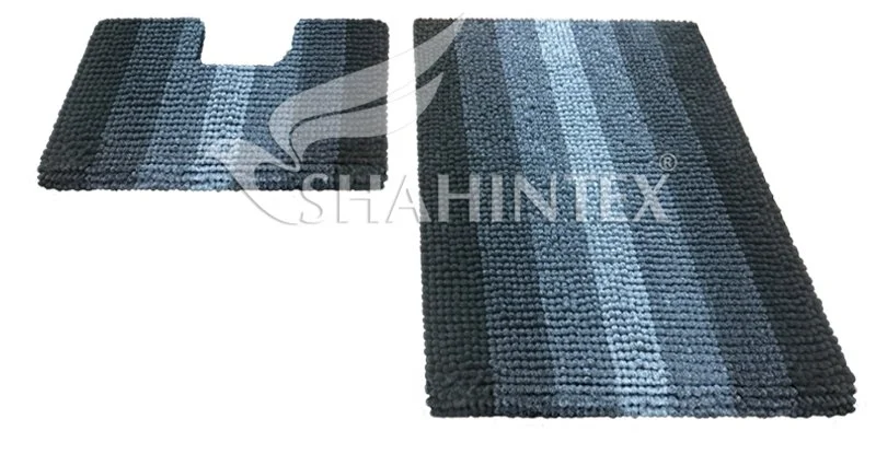 SHAHINTEX Набор ковриков MULTIMAKARON 60*90+60*50 5489 ЧЕРНЫЙ