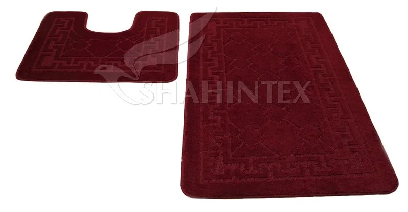 SHAHINTEX Набор ковриков РР 60*100+60*50 9292 БОРДОВЫЙ 45
