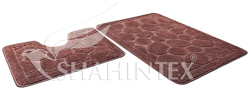 SHAHINTEX Набор ковриков ЭКО 60*90+60*50 5622 ШОКОЛАДНЫЙ 37