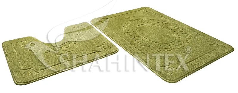 SHAHINTEX Набор ковриков ЭКО 60*90+60*50 7318 САЛАТНЫЙ 58
