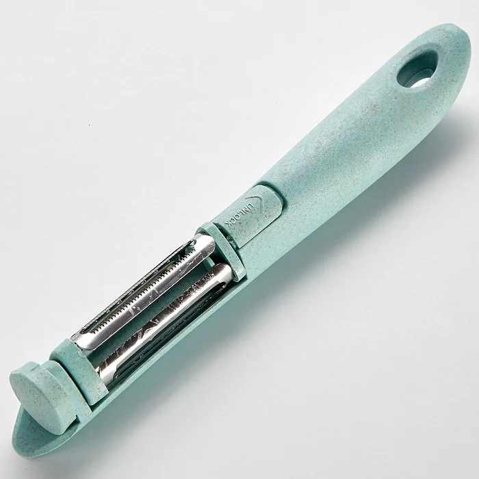 WEBBER Овощечистка с 3 видами лезвий из нержавеющей стали мультифункциональная BE-5382 Ecoline sky светло-голубая