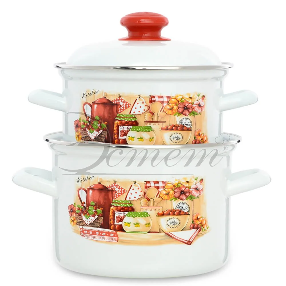 ЭСТЕТ Набор посуды 4 пр Кухня цилиндрический 2,0 л 3,0 л ЭТ-71721 микс