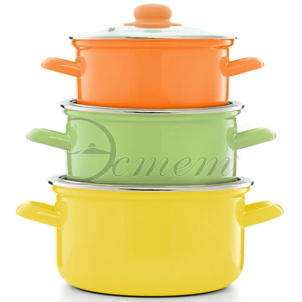 ЭСТЕТ Набор посуды 6 пр Яркая феерия цилиндрический 2,0 л 3,0 л 4,5 л ЭТ-72732