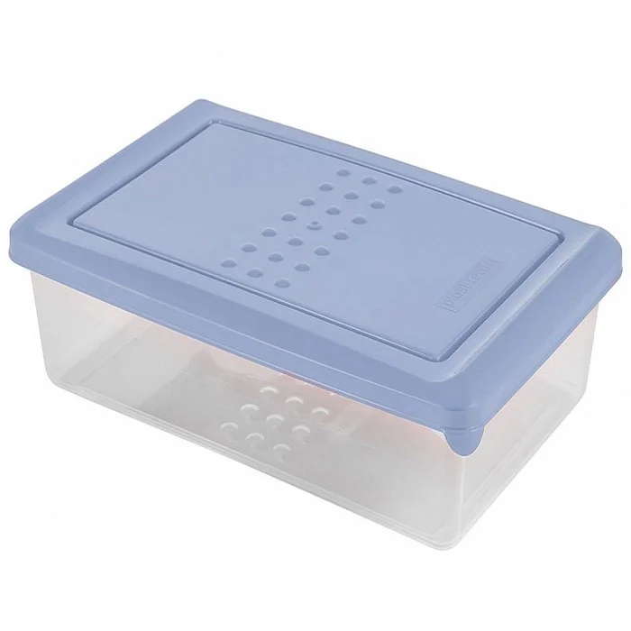 DELTA Ёмкость для хранения продуктов прямоугольная 1,05 л PATTERN PT1095ТГ-24 туманно-голубая