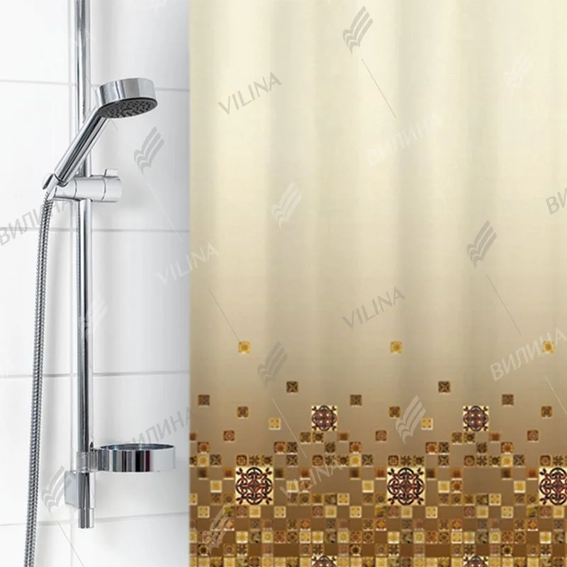 VILINA Занавес для ванной комнаты 180 x 180 см 6666 Рифы 1582-1