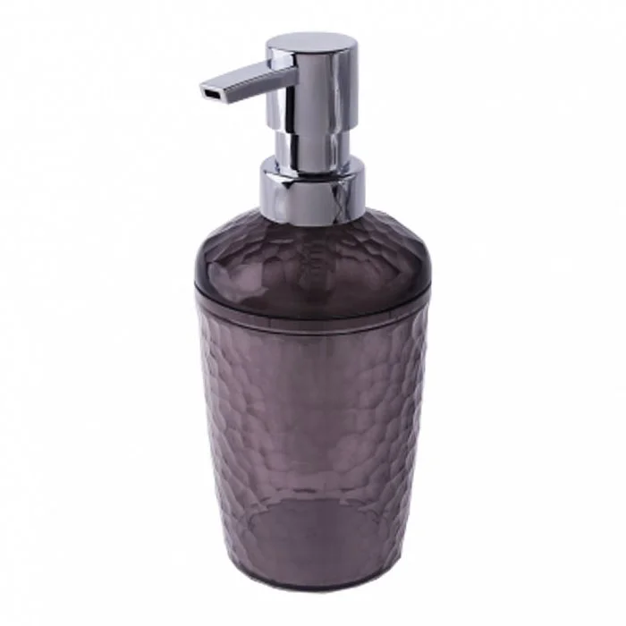 DELTA Диспенсер для жидкого мыла 350 мл Natural stone BQ1215ЧРПР черный прозрачный