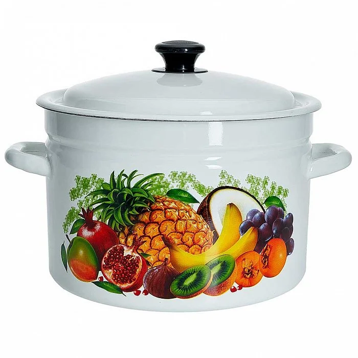 КМК Кастрюля цилиндрическая бортовая 8 л 41804-202/6-У2 Эквадор белая