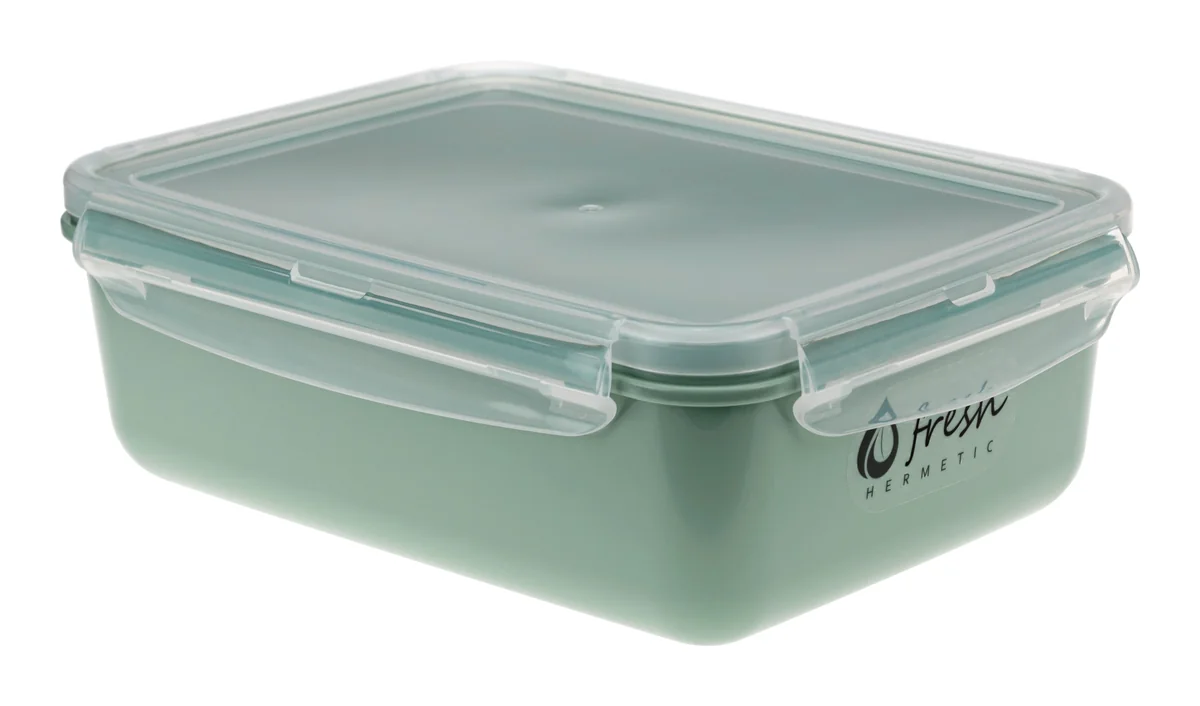 М-ПЛАСТИКА Ёмкость для продуктов ФРЕШ герметичная 1,4 л М 1424 фисташковый