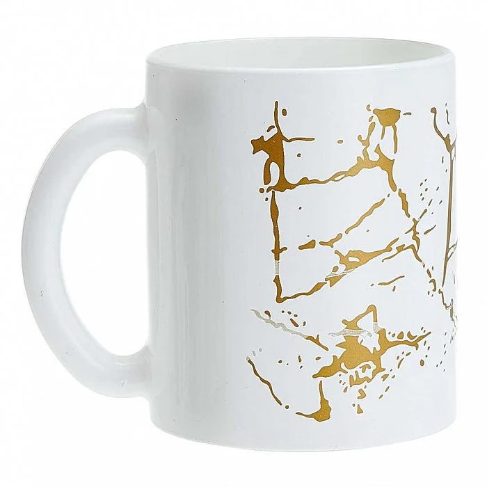 ДЕКОСТЕК Кружка 300 мл Мрамор 1208/DPP белый