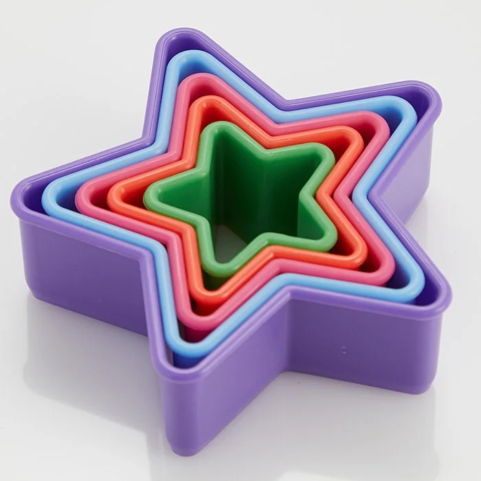 WEBBER Набор пластиковых форм для печенья 5 размеров Звездочки BE-4412/5