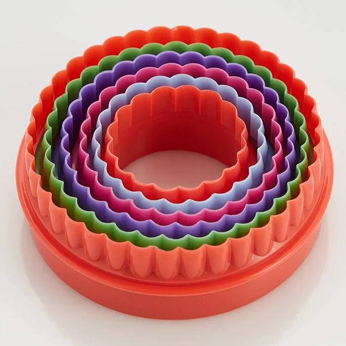 WEBBER Набор двусторонних пластиковых форм для печенья 6 размеров Кружочки BE-4413/6