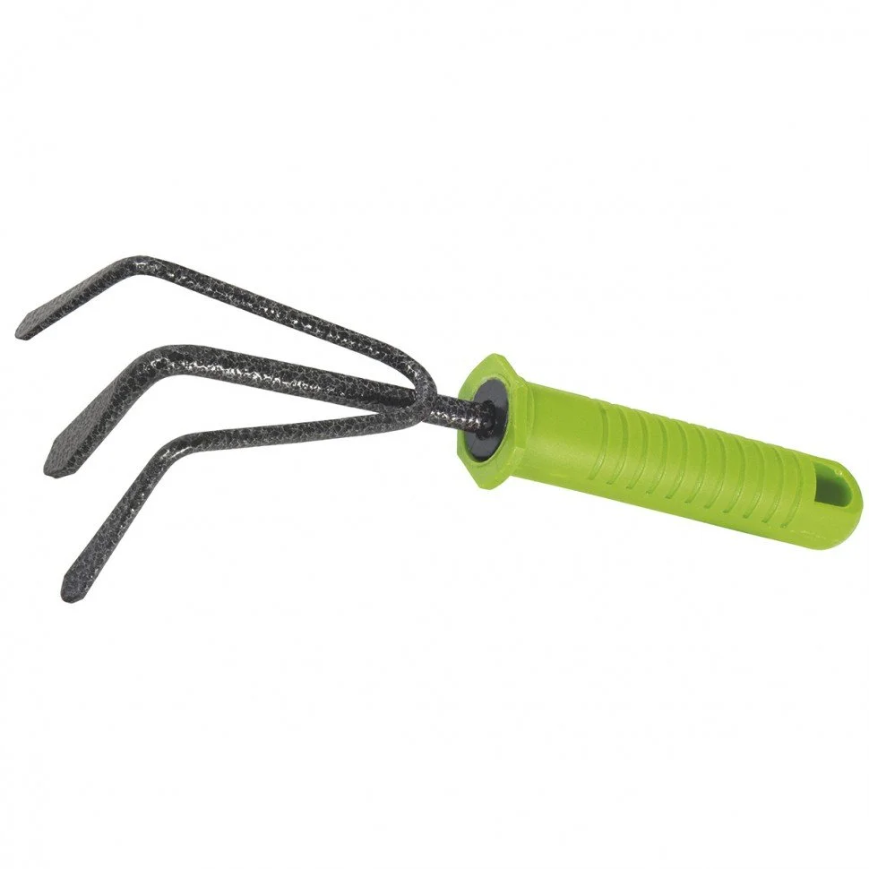 Palisad Рыхлитель 3 - зубый, 100 х 225 мм, стальной, пластиковая рукоятка, Standard 62385