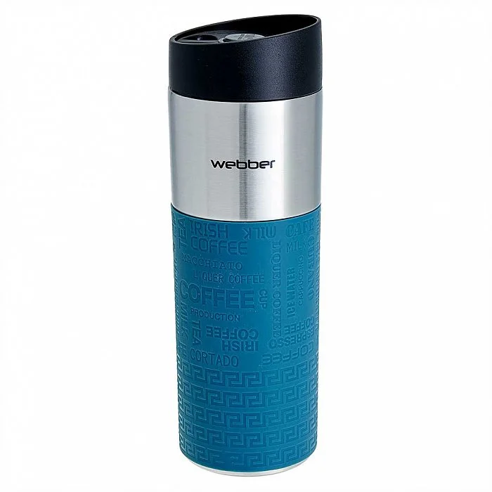 WEBBER Термокружка 450 мл вакуумная BE-6039 зеленая