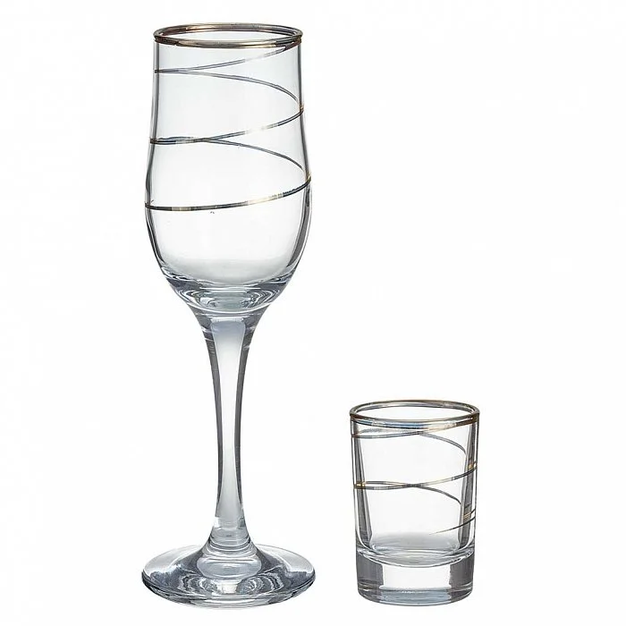 ДЕКОСТЕК Подарочный набор 12 предметов (Золотая спираль) золото 12082-3