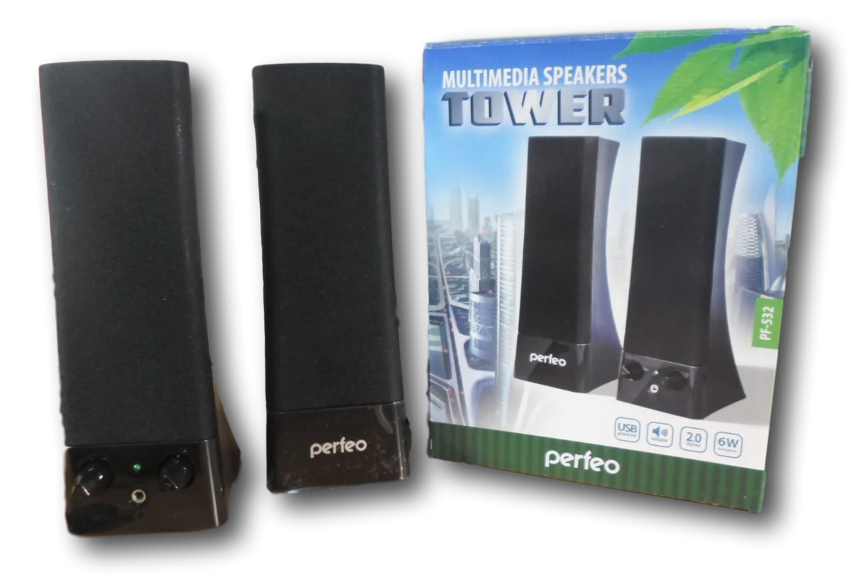 PERFEO Колонки 2.0 PF-532 «Tower» USB (PF_4325)