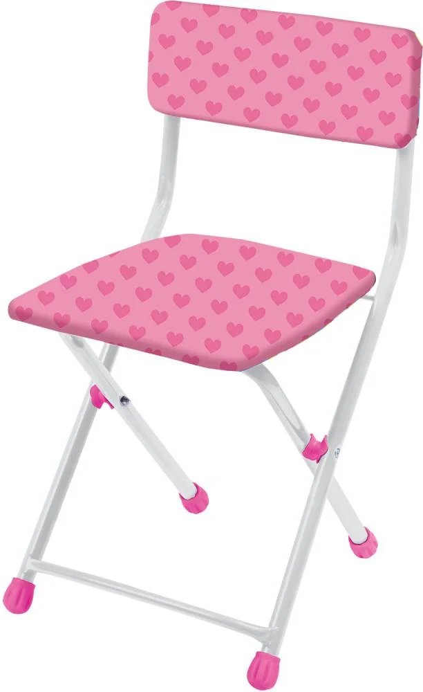 НИКА Детский стул, мягкий СТУ1/1 сердечки на розовом