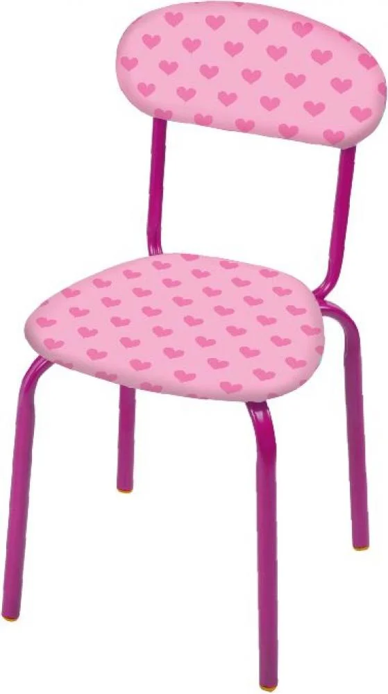 НИКА Стул детский в ткани с водоотталкивающей пропиткой СТУ6/1 сердечки на розовом
