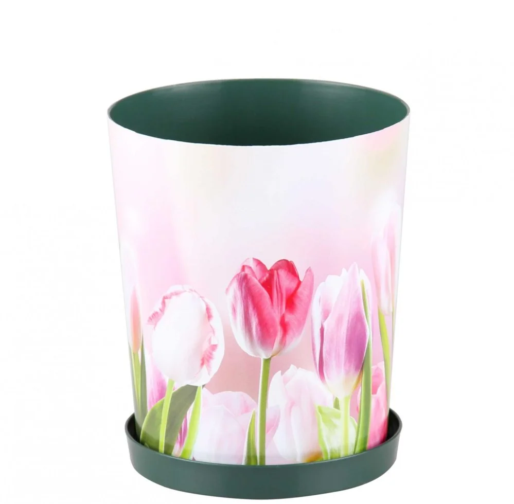 АЛЬТЕРНАТИВА Горшок цветочный Тюльпаны 1,2 л. М 6422