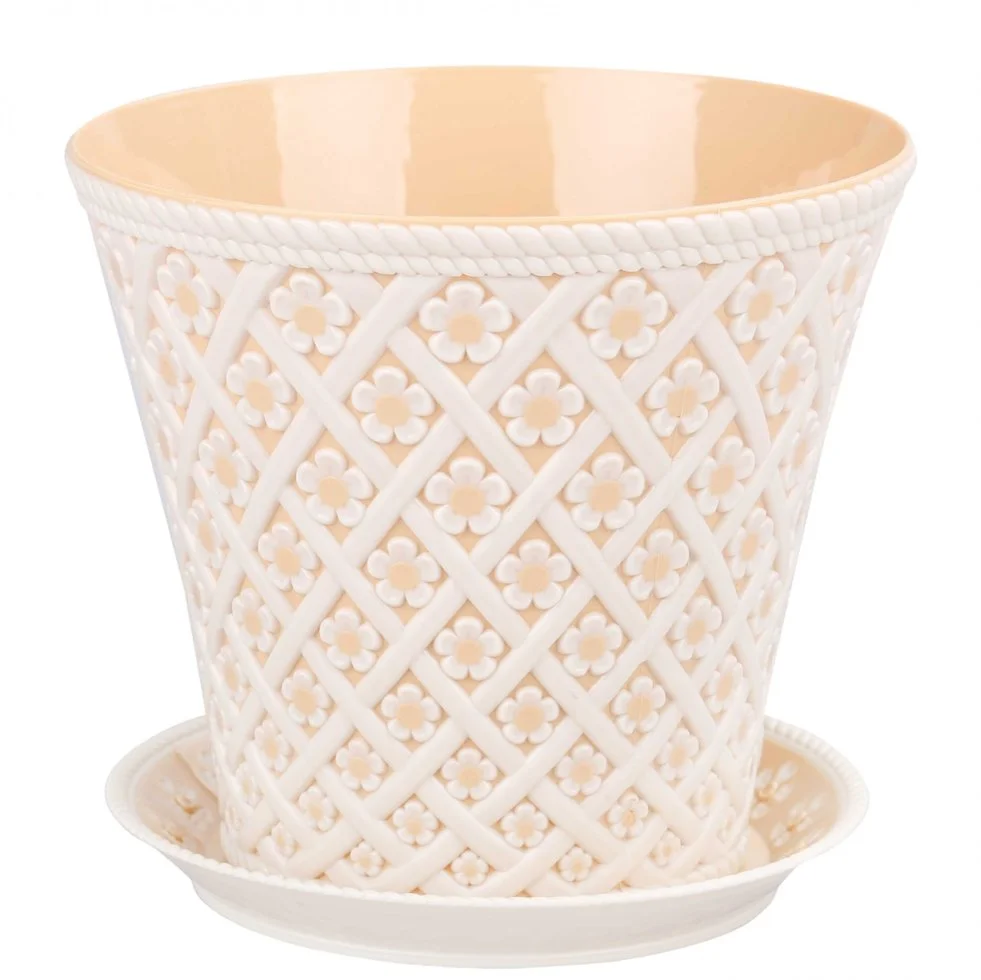 АЛЬТЕРНАТИВА Кашпо Ривьера 2,0 л. М 7536 бежево-слоновая кость