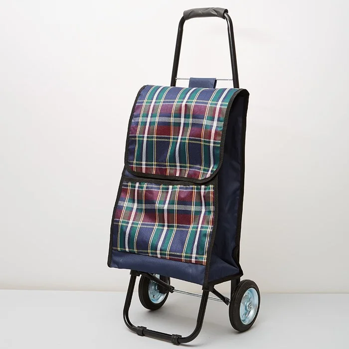 DELTA Тележка багажная ручная 50 кг DT 23 синяя с бордовым