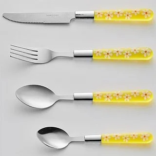 WEBBER Столовый набор 24пр. Ромашка BE 010P24/2 желтый