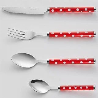 WEBBER Столовый набор 24пр. Горох BE 012P24/1 красный