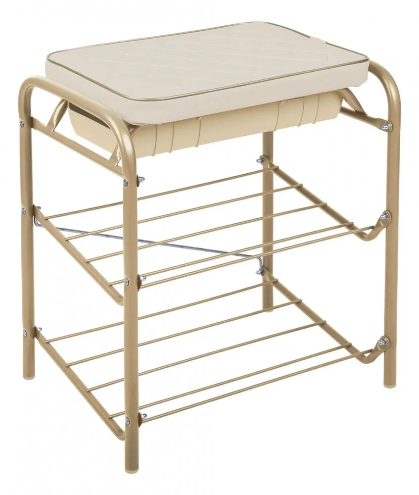 НИКА Банкетка HAUSHALT для обуви НБ2/СК светло-золотой