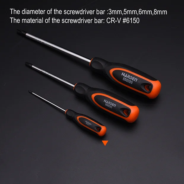 HARDEN Отвертка крестовая с мягкой ручкой PH2x38мм 550281