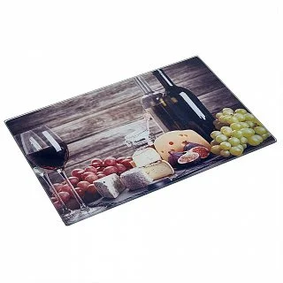 ALPENKOK Доска разделочная 20×30 см стеклянная Сомелье AK-9041