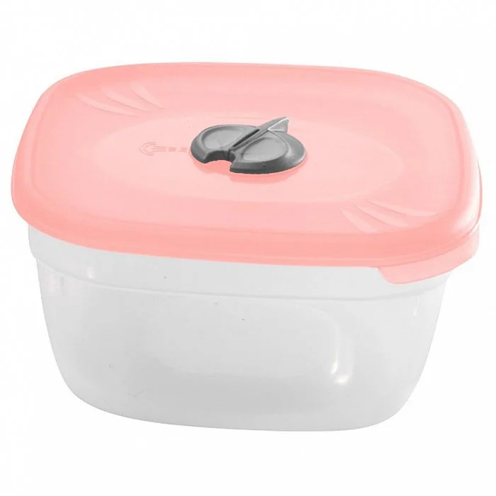 DELTA Емкость для СВЧ квадратная с паровыпускным клапаном 2 л NP2213ПД-60 пудра