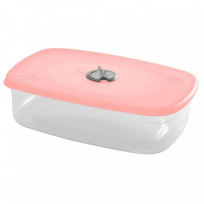 DELTA Емкость для СВЧ прямоугольная с паровыпускным клапаном 0,65 л NP2327ПД-44 пудра