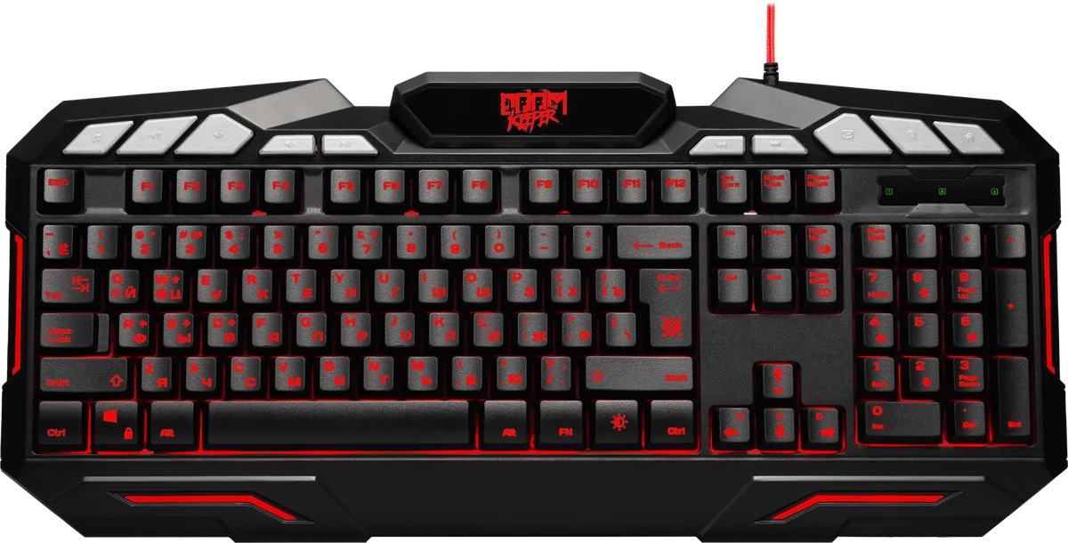 Defender Проводная игровая клавиатура Doom Keeper GK-100DL RU,3-х цветная,19 Anti-Ghost