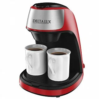 DELTA Кофеварка LUX DE-2002 красная